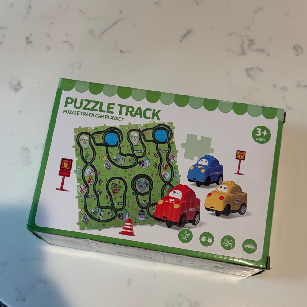 Colorful Puzzle Track Car Set for Kids